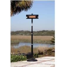 02678 Fire Sense Infrared Black Powder Coated Telescoping Offset Pole Mounted Patio Heater