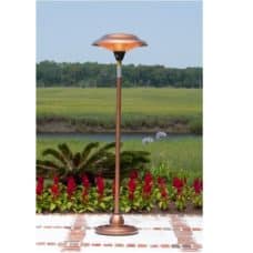 60646 Fire Sense Copper Finish Floor Standing Round Halogen Patio Heater