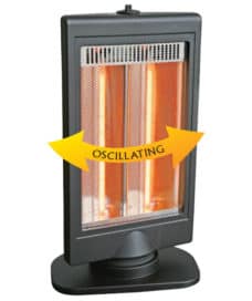 CZHTV9 Comfort Zone® Oscillating Flat Panel Halogen Heater - 4Pack