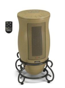 Lasko 6435 DESIGNER SERIES OSCILLATING CERAMIC HEATER with REMOTE (CRACKLED FINISH)