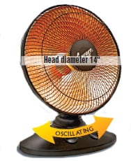 CZ998 Comfort Zone® Oscillating Parabolic Radiant Dish Heater